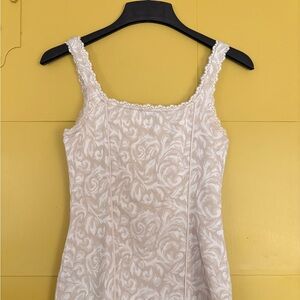 White House Black Market faux corset Tank Top